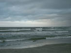 песчаные пляжи Балтийска и начинающийся шторм
