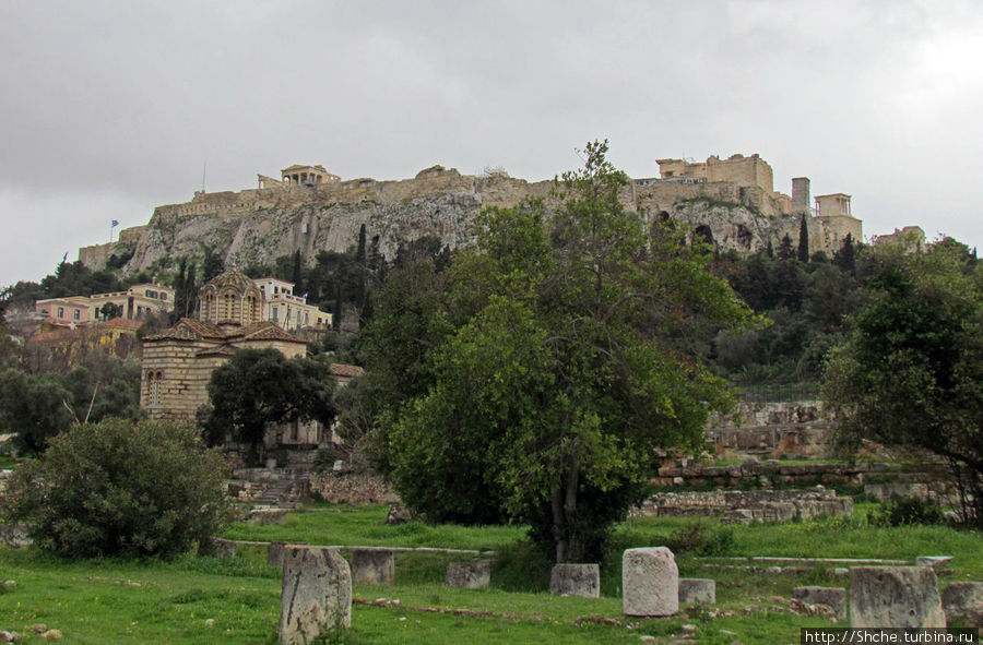 Руины древней Агоры и храм Гефеста Афины, Греция