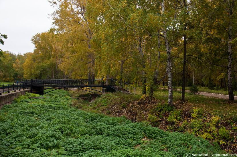 За музыкальным училищем находится довольно большой парк Гагарина Октябрьский, Россия