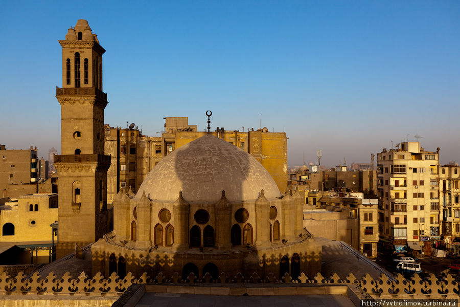 Вид с минарета мечети Аль-Азхар.