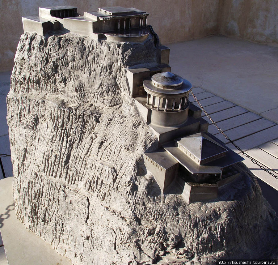 Макет реконструкции Северного дворца Масада крепость, Израиль