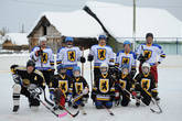 Хоккейная команда Калевальские Медведи. Тренировка перед выездом в Кемь на товарищеский матч с ветеранами из Канады