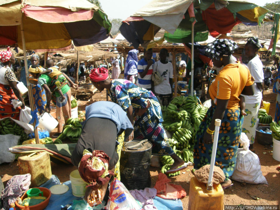 Придорожный рынок. Провинция Боке, Гвинея