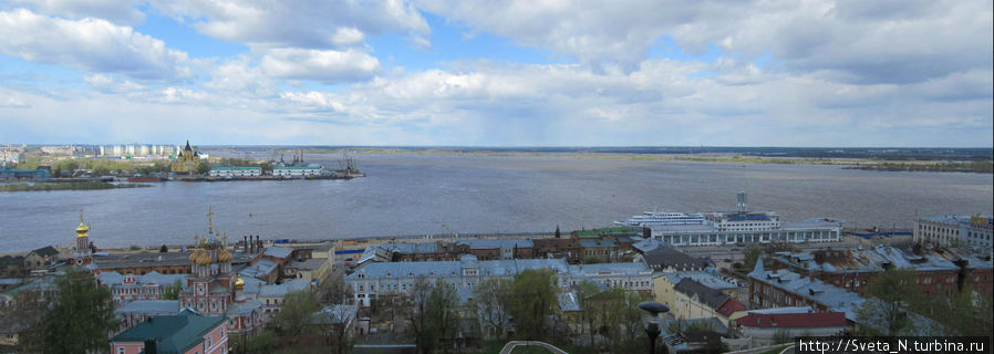 Вид на стрелку Оки и Волги Нижний Новгород, Россия