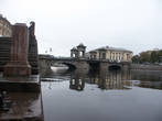 Фонтанка и цепной мост Ломоносова.Таких мостов сохранилось только два (Калинкин мост).
