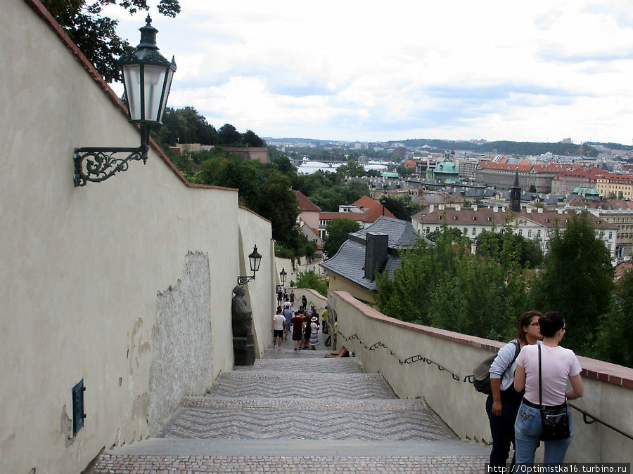 Завершение прогулки по Градчанам. Виды на Прагу и спуск Прага, Чехия