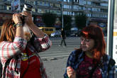Туристы на проспекте Ленина