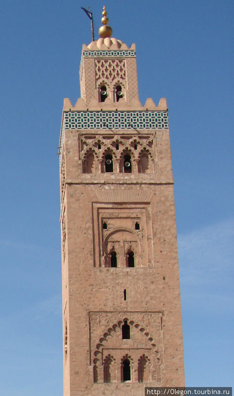Минарет мечети Кутубия Марракеш, Марокко