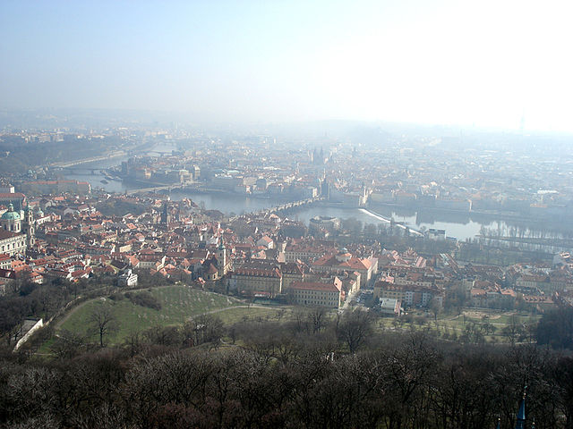 вид с башни Прага, Чехия