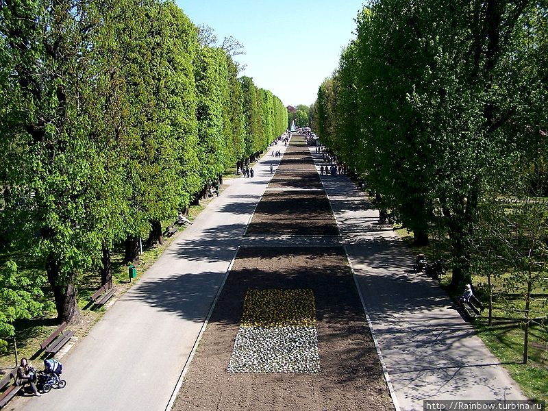 Главная аллея в Сметановых садах. Оломоуц, Чехия