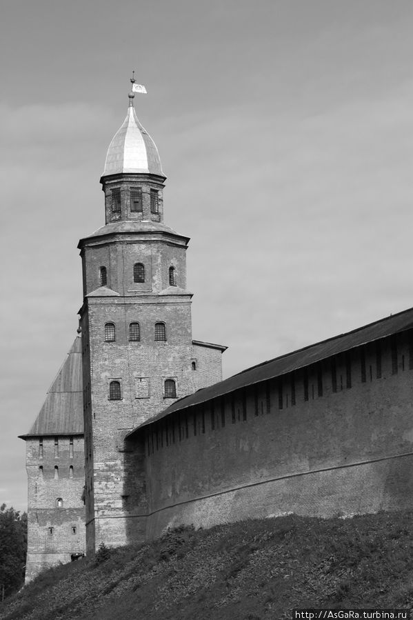 Стены Новгородского детенца (кремля) Великий Новгород, Россия