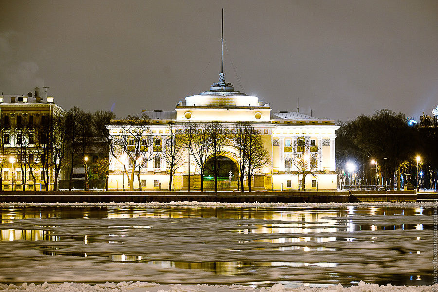 Ночные жемчужины зимнего Петербурга Санкт-Петербург, Россия