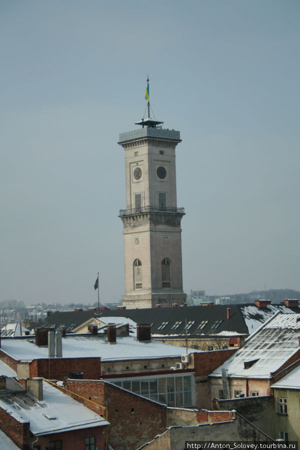 Львовские крыши, вид с ратуши Украина