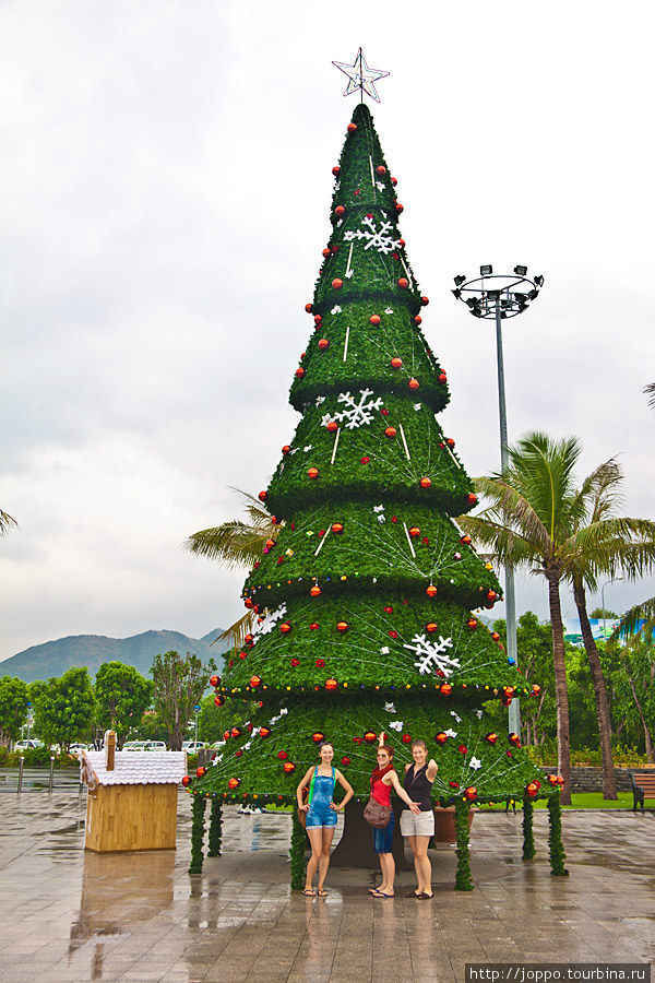 Вьетнам тем временем готовился к Новому году и рождеству, везде устанавливали ёлки, рисовали Санта Клаусов.