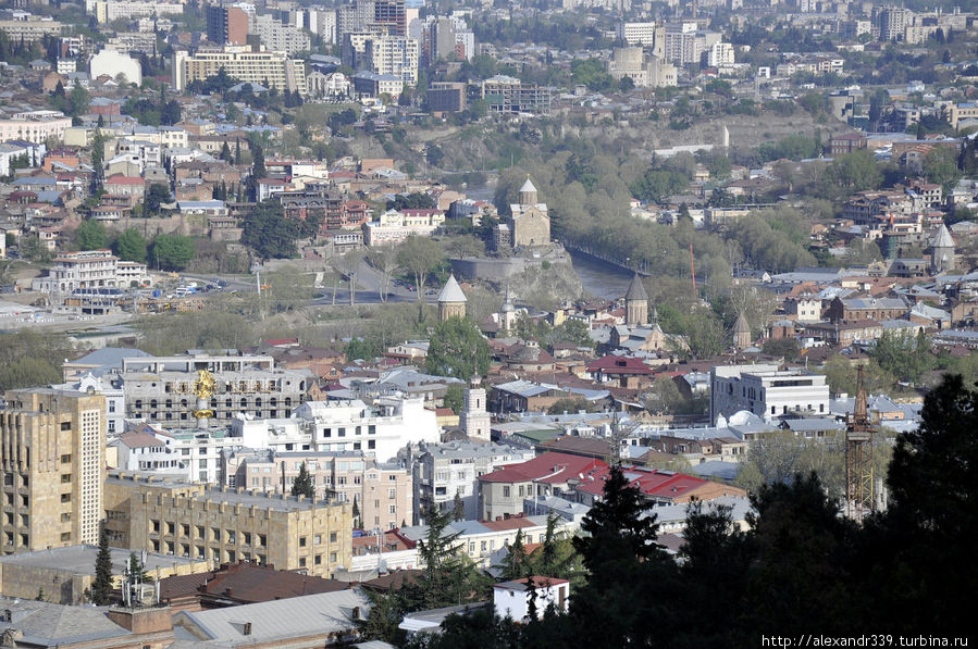 Тбилиси с высоты Мтацминды Тбилиси, Грузия