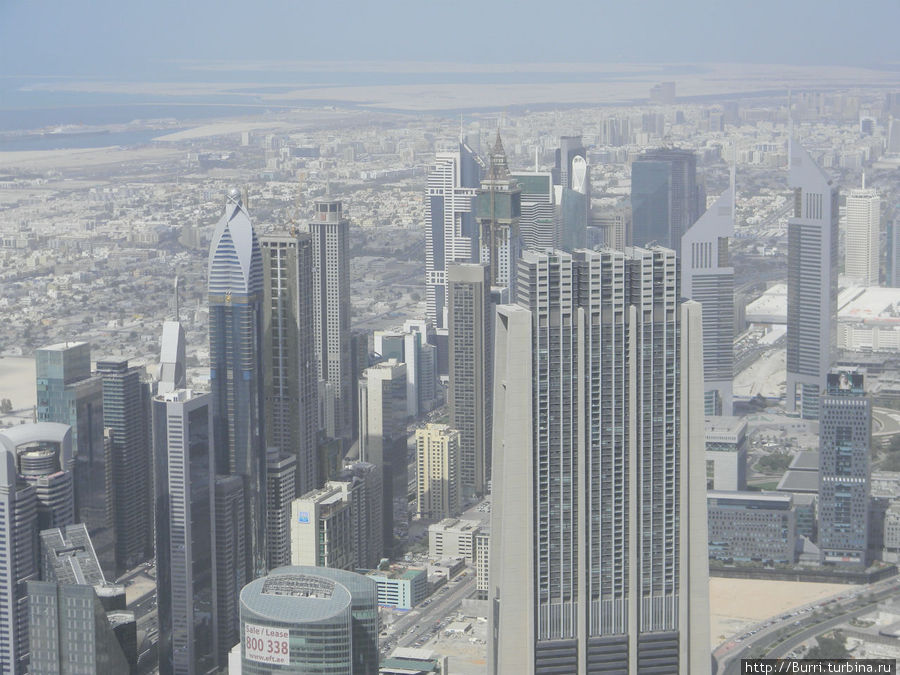Дубай вид с Бурдж Халифа Дубай, ОАЭ