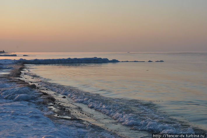 Холодное море Кранца на закате