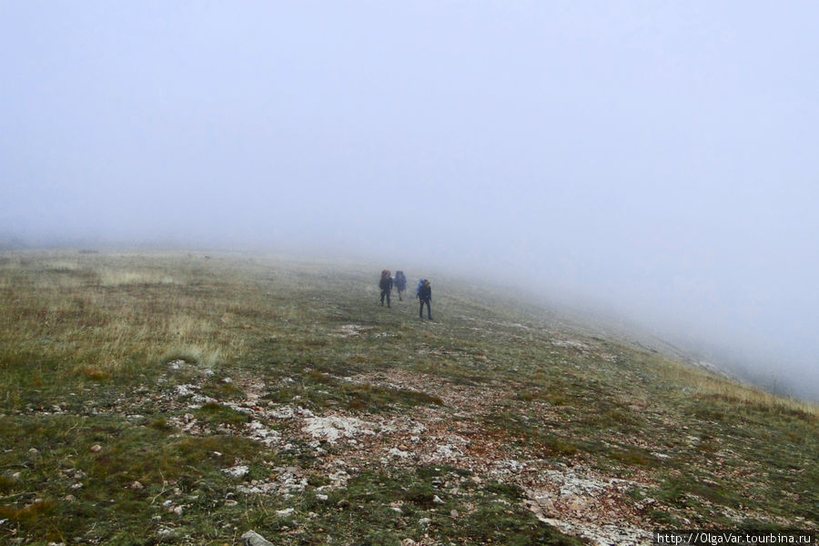 Наконец, подъем завершен и мы оказались в окружении облака-тумана Алушта, Россия