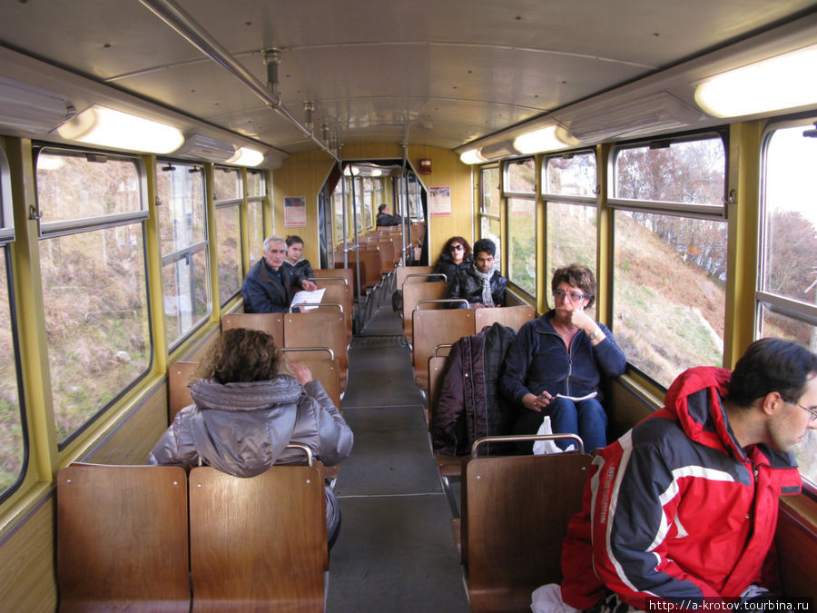 в вагоне (справа Даниель, итальянец) Мендризио, Швейцария