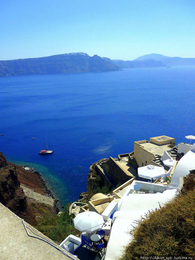 Белые стены с голубыми крышами или открыточный остров Греции Остров Санторини, Греция