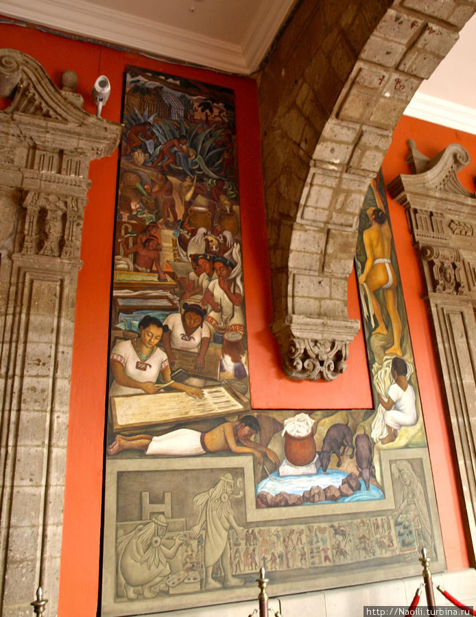 Здесь изображены индейские школы Мехико, Мексика