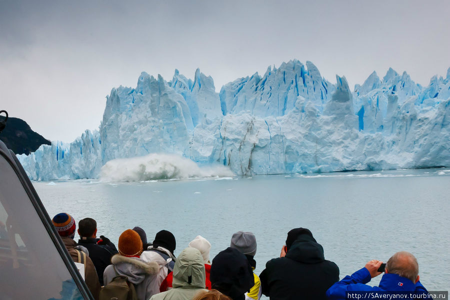 Обрушение части ледника Аргентина
