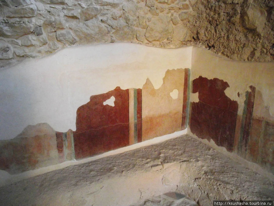 роспись стен в банном помещении Масада крепость, Израиль