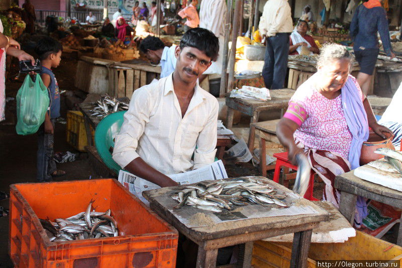 Рыбный базар Варкала, Индия
