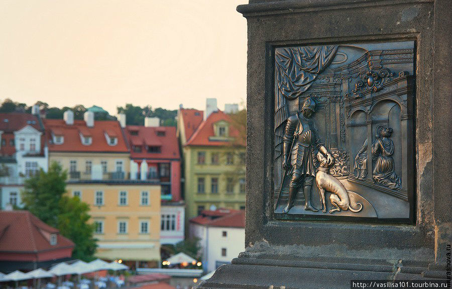 Прага, Карлов мост и окрестности на закате Прага, Чехия