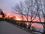 Закат на набережной реки Пертомки