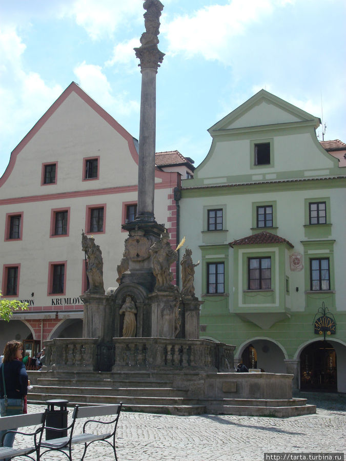 Центральная площадь городка Чешский Крумлов, Чехия