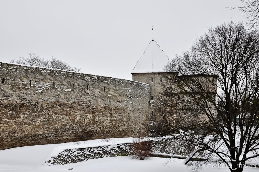 Оборонительные стены прекрасно сохранились до наших времен. Таллин, Эстония