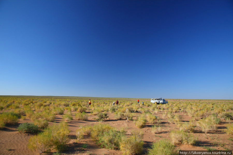 Миражи пустыни Гоби. Среднегобийский аймак, Монголия