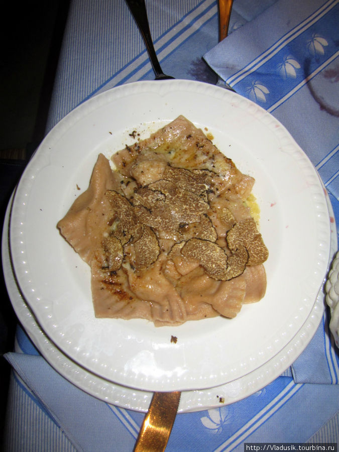 Паста с тертыми трюфелями Тиньяле, Италия