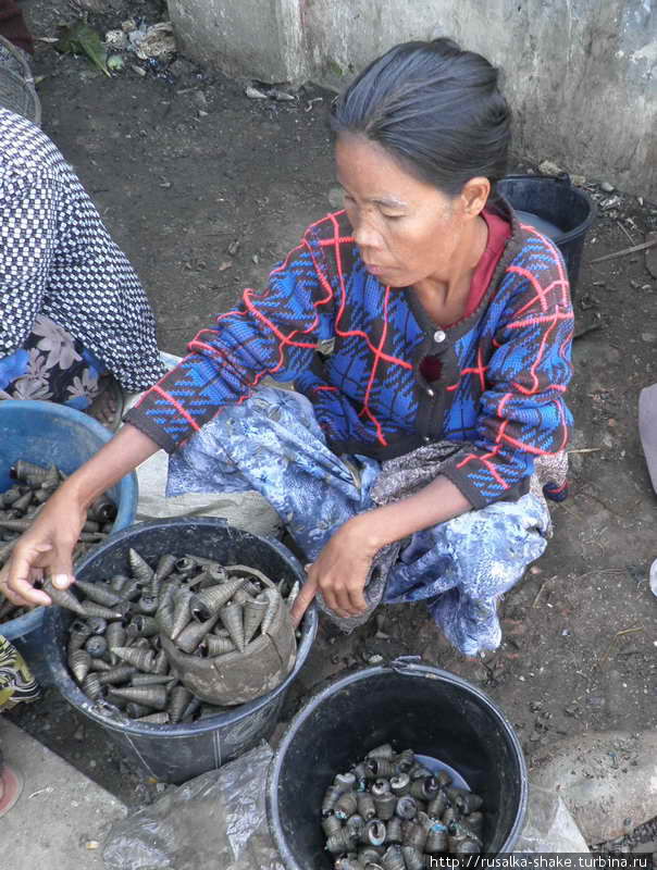 Рыбный рынок на реке Мраук-У, Мьянма