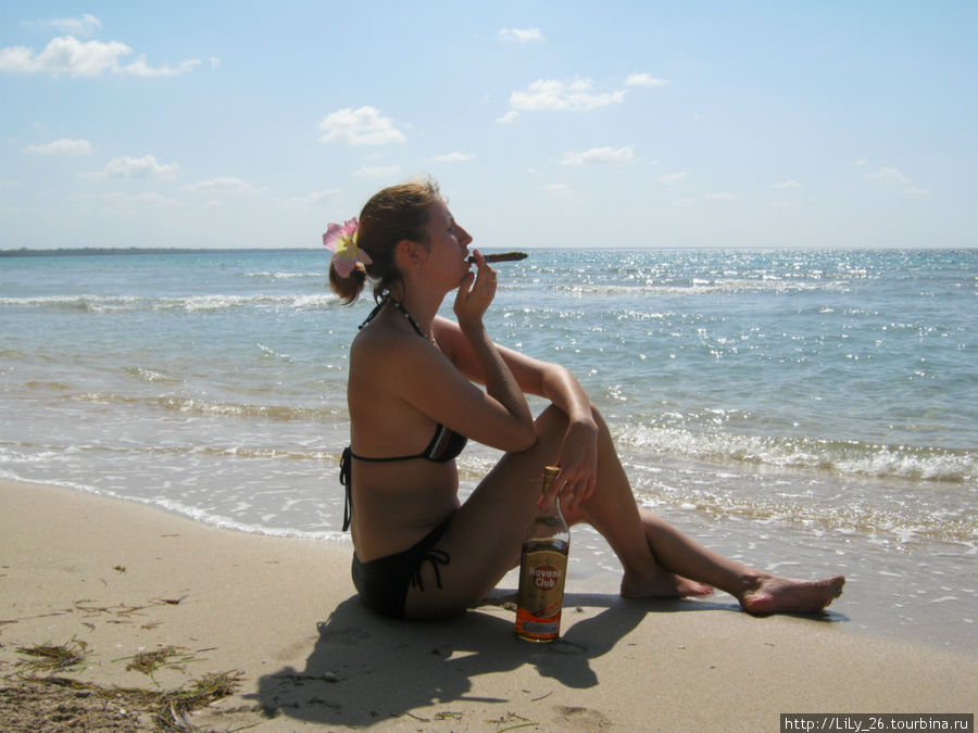 на пляже Playa Larga Куба