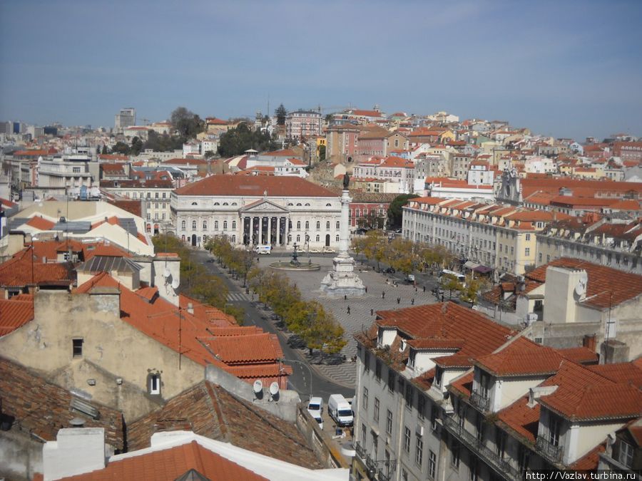 Вид на площадь Лиссабон, Португалия