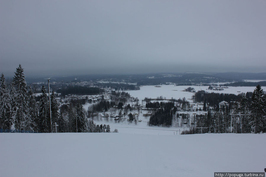 Виды с горы вниз Муураме, Финляндия