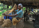 изготовление канатов из кокосового волокна