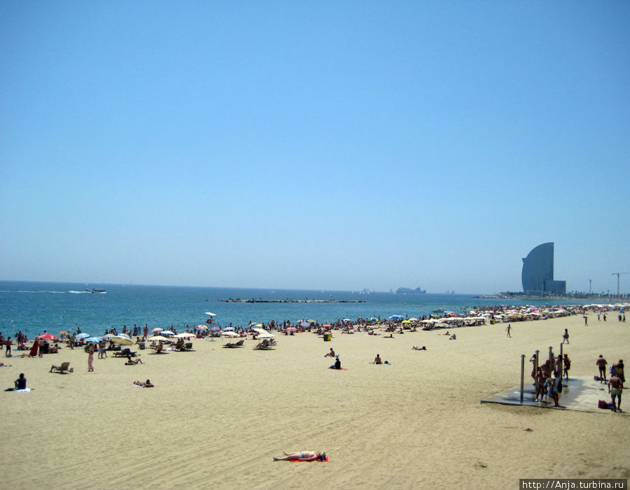 Пляжи летом Барселона, Испания