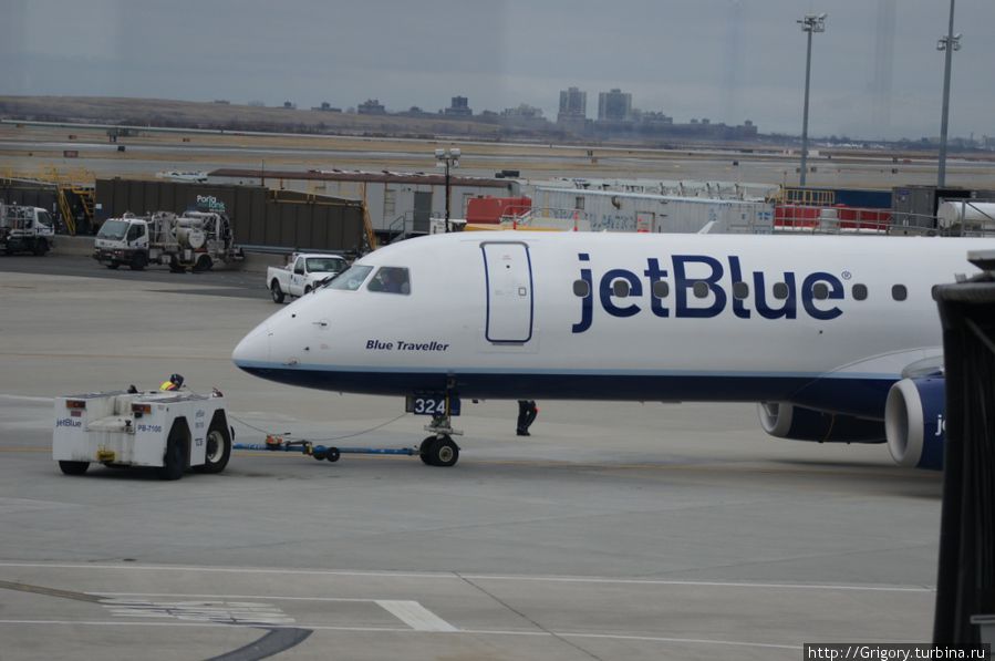 Вылетаем из JFK - 5 терминал - JET BLUE Нью-Йорк, CША