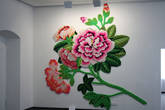 Выставка вязаных цветов