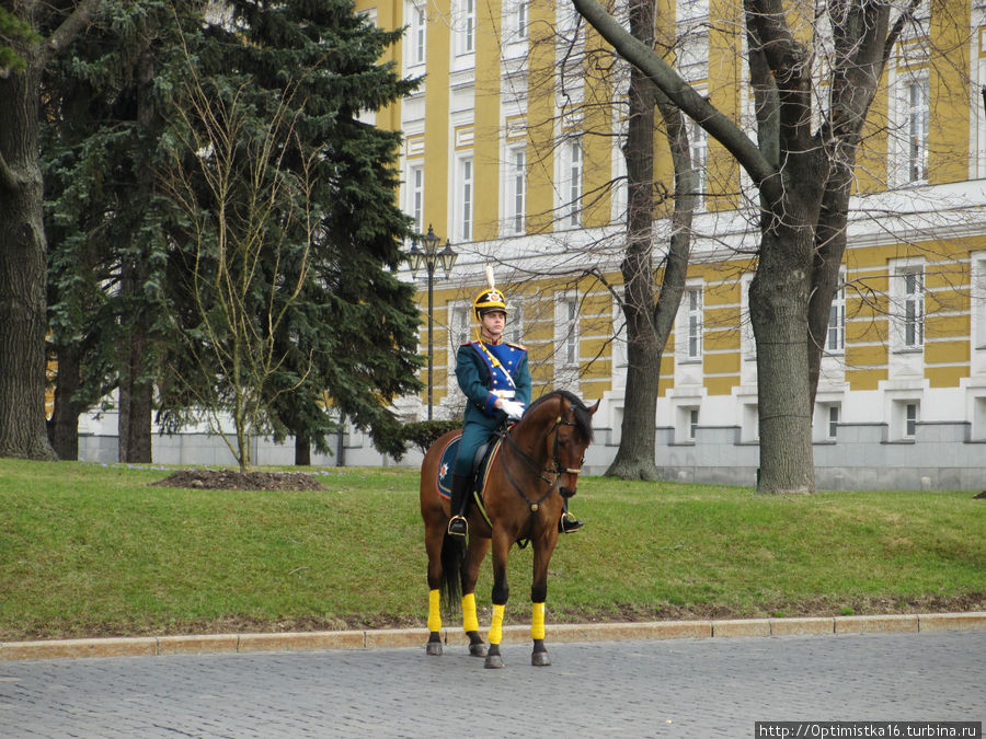 Подготовка к торжественной смене караула в Кремле 21 апреля Москва, Россия