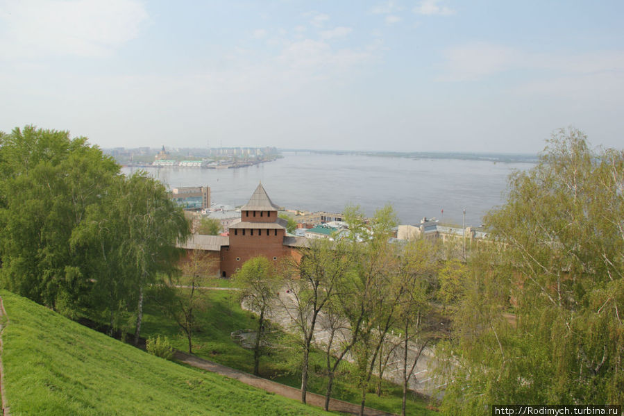 Вид на Ивановскую башню с откоса Нижний Новгород, Россия