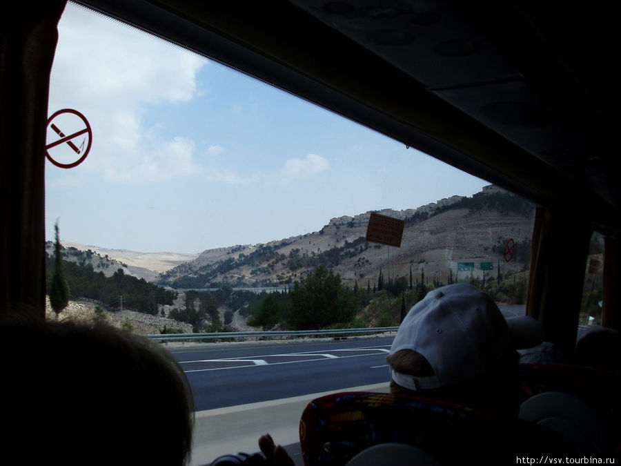 Вид из окна автобуса Иерусалим, Израиль