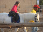 Детей катают на лошадях.