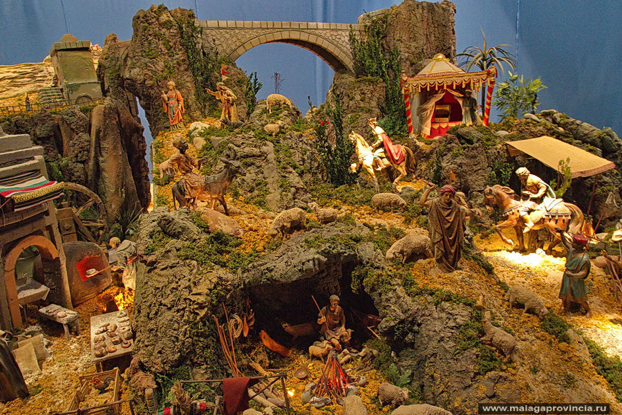 Изображение рождества Христова в мэрии Малаги Малага, Испания