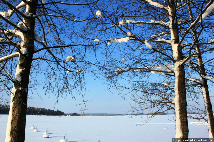 Зимнее озеро Иматра, Финляндия