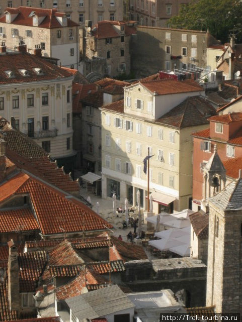 Главная площадь с высоты Сплит, Хорватия