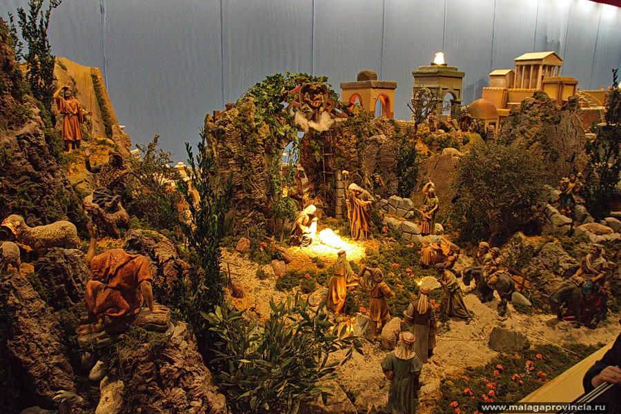 Изображение рождества Христова в мэрии Малаги Малага, Испания